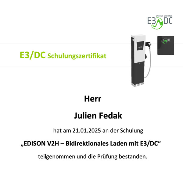 ES/DC Zertifikat Julien Fedak